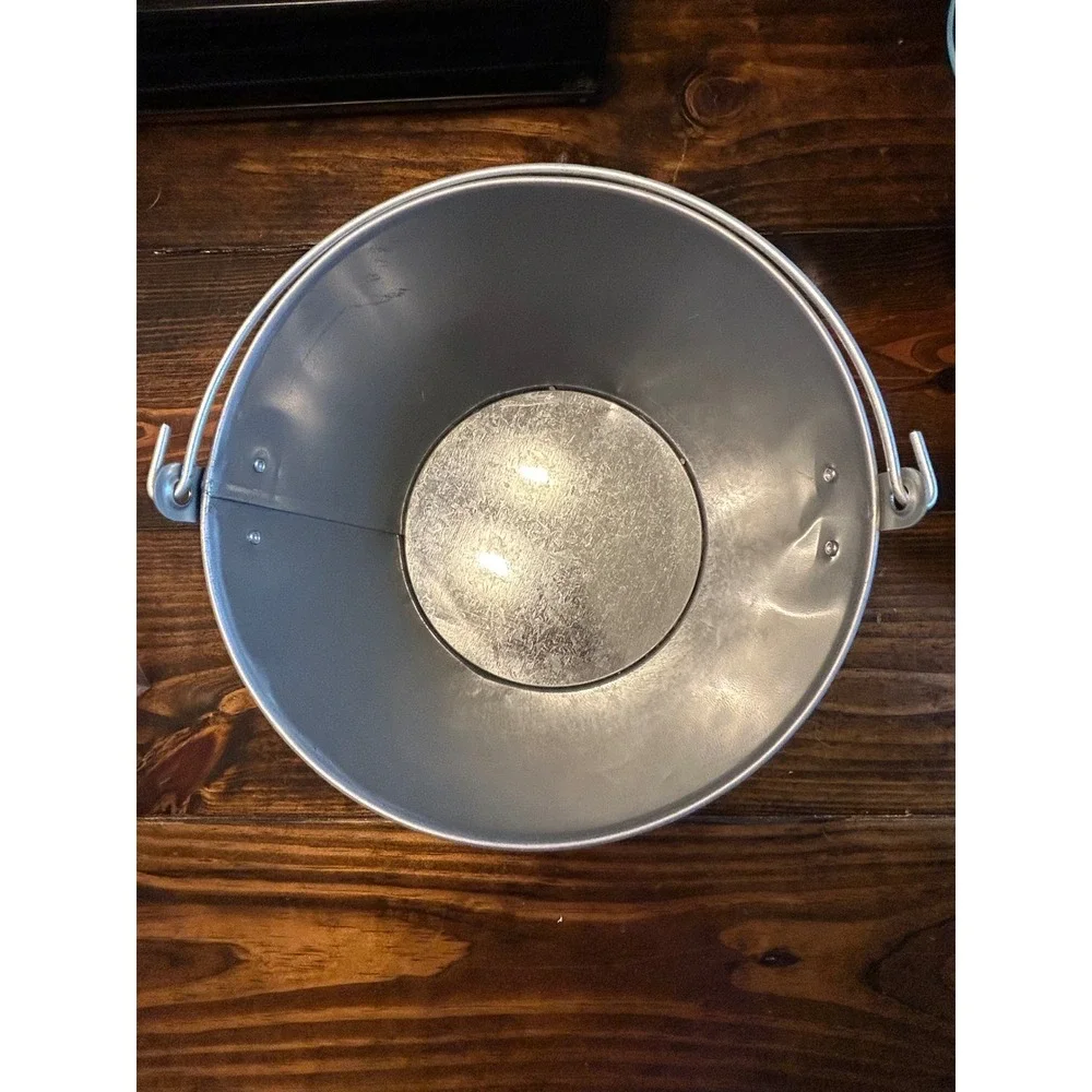 NEW Stella Artois Metal Ice Bucket – White Red Logo Star Pail Cooler NOS Barware